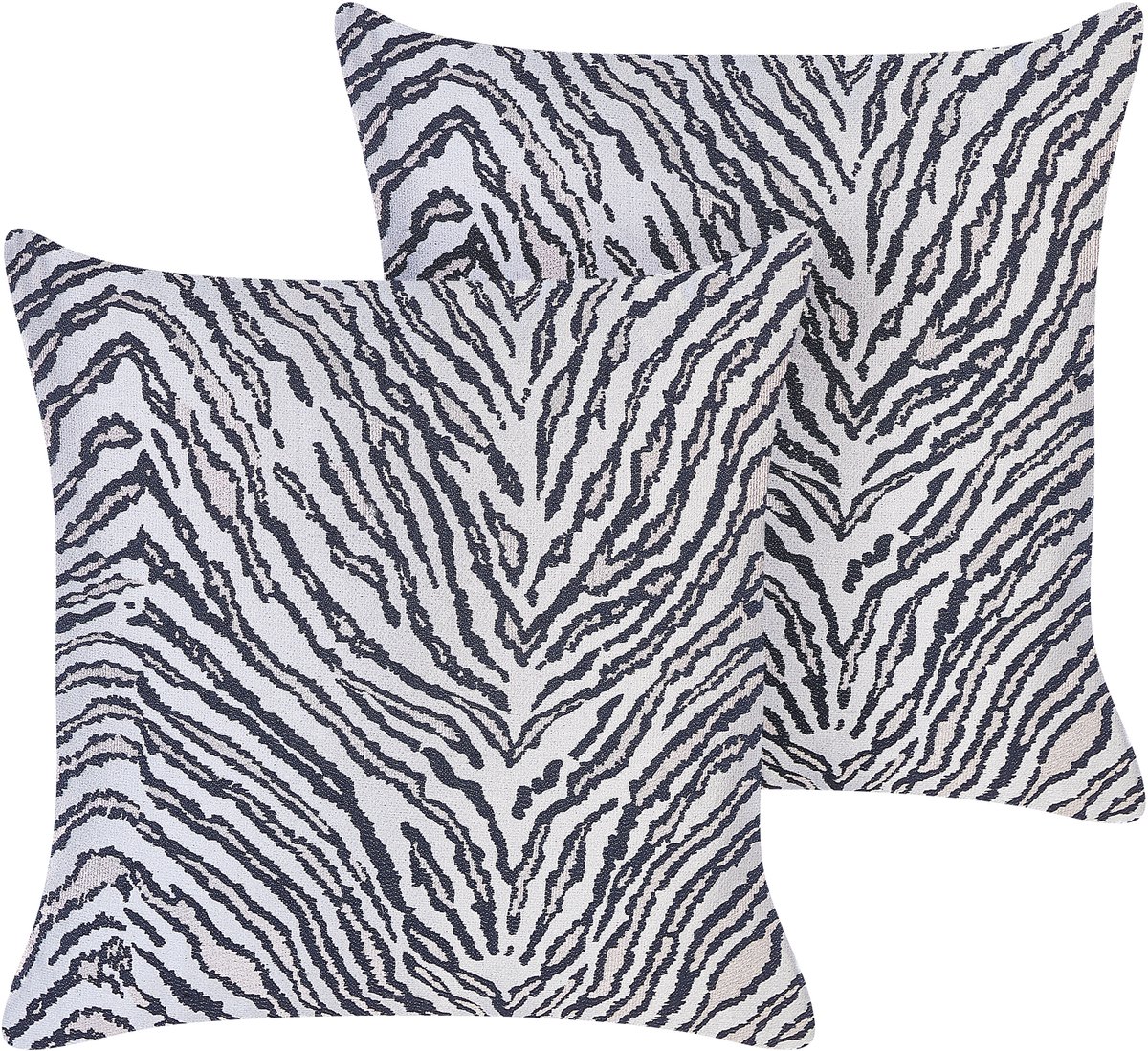 Beliani MANETTI - Sierkussen set van 2 - Zwart - 45 x 45 cm - Polyester