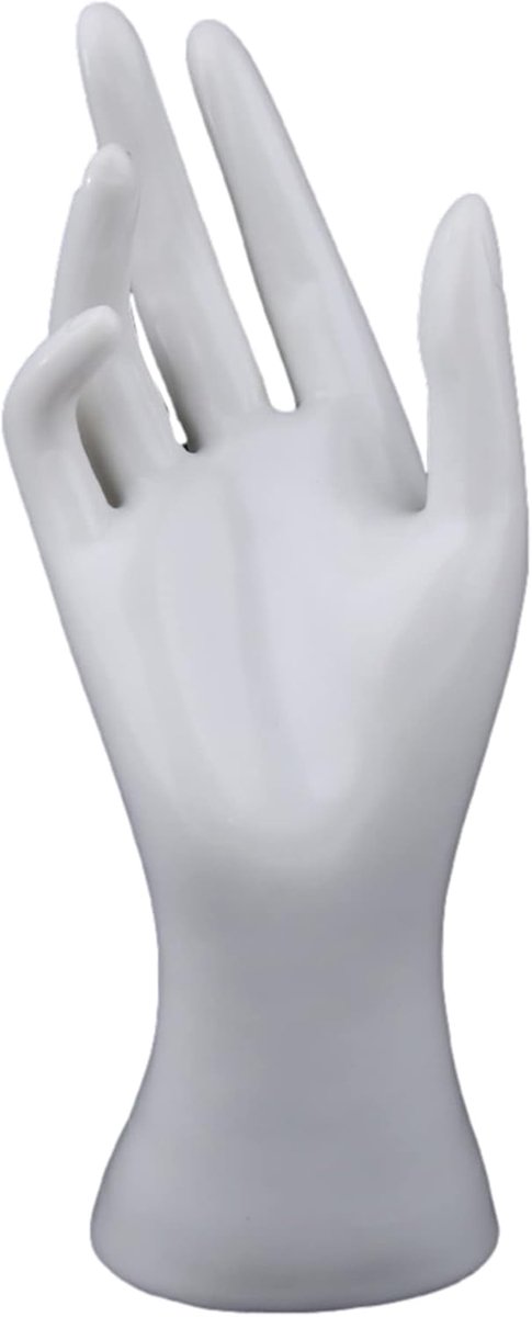 SnelShoppen - Handgemaakte Mannequin Display Stand voor Sieraden - PVC Vrouwelijk Hand Model - Elegante Organiser voor Armbanden en Ringen - Wit - Per