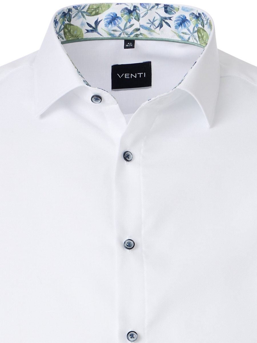 Venti Heren Overhemd Kent Boord Modern Fit 226111040-000 Wit - XXL