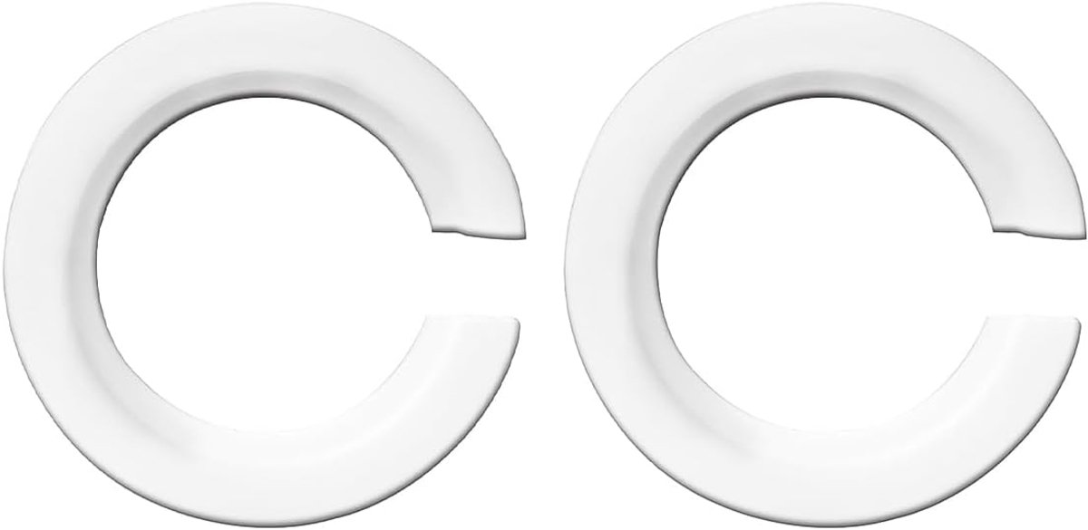 SnelShoppen - 2 Pack E27 naar E14 Lampenhouder Reducer Ring Adapter - Wit - 42mm naar 29mm Schroefconnector voor Lampenkappen - Duurzaam Plastic - Ide