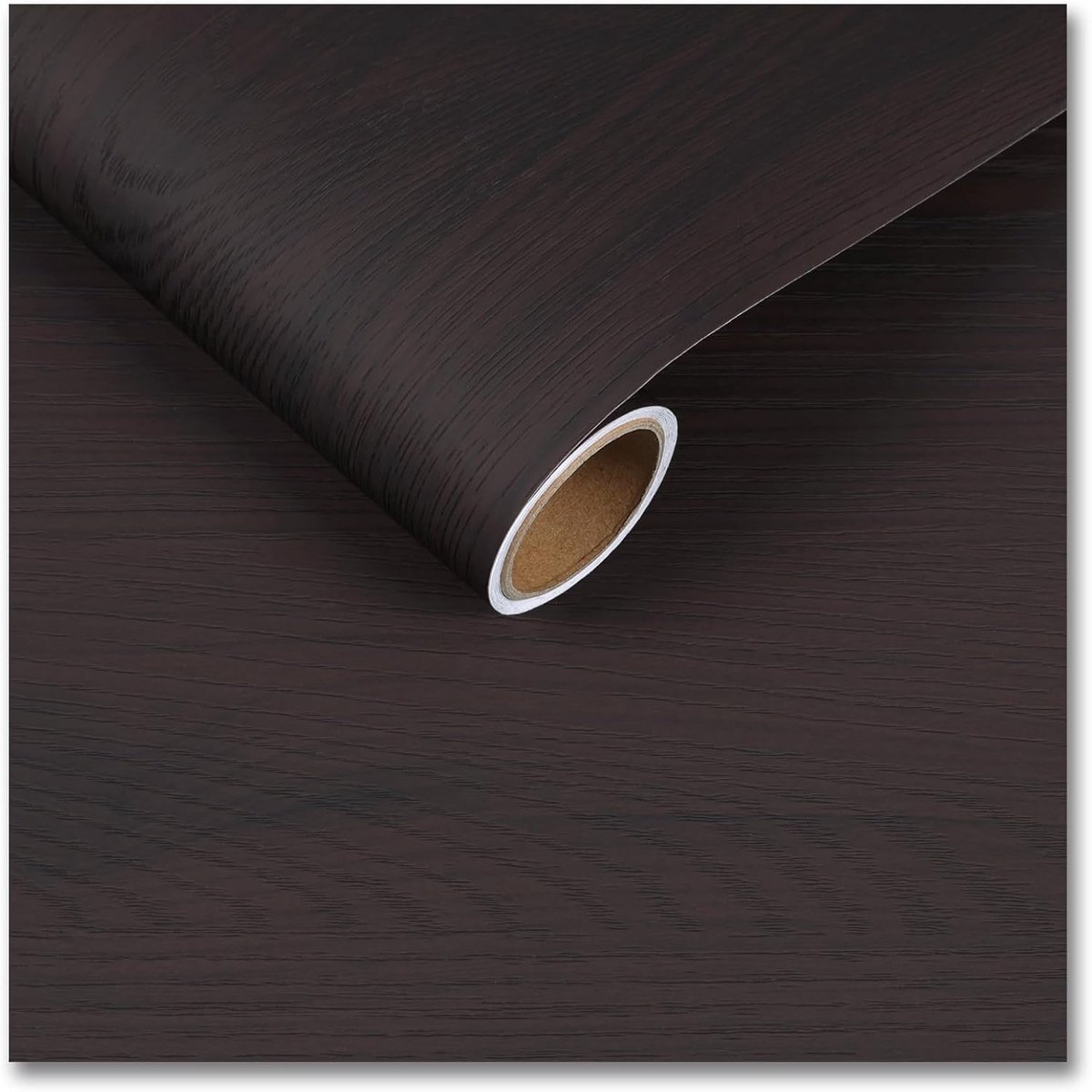 SnelShoppen - Zelfklevend Decoratief Folie Donkerbruin Houtlook 30 x 200 cm - Matte Wandbekleding voor Keuken, Badkamer en Meubels - Waterproof Vintag