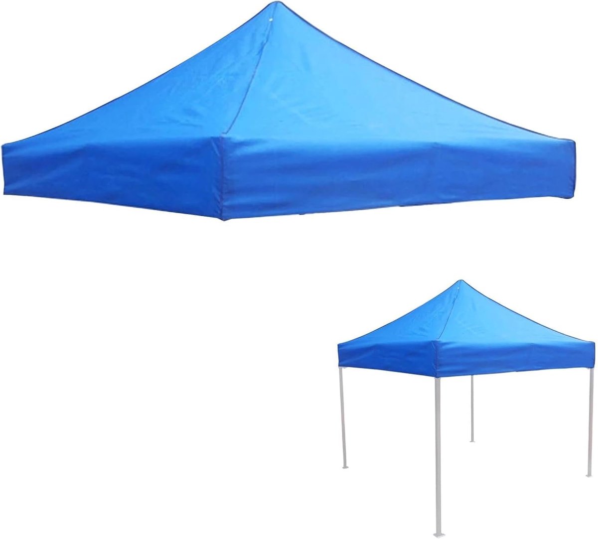 SnelShoppen - Tent Canopy Gazebo Cover 2x2m - Vervangend Dak - Blauwe Oxford Stoffen Tarp - Ideaal voor Feest, Camping en Tuin
