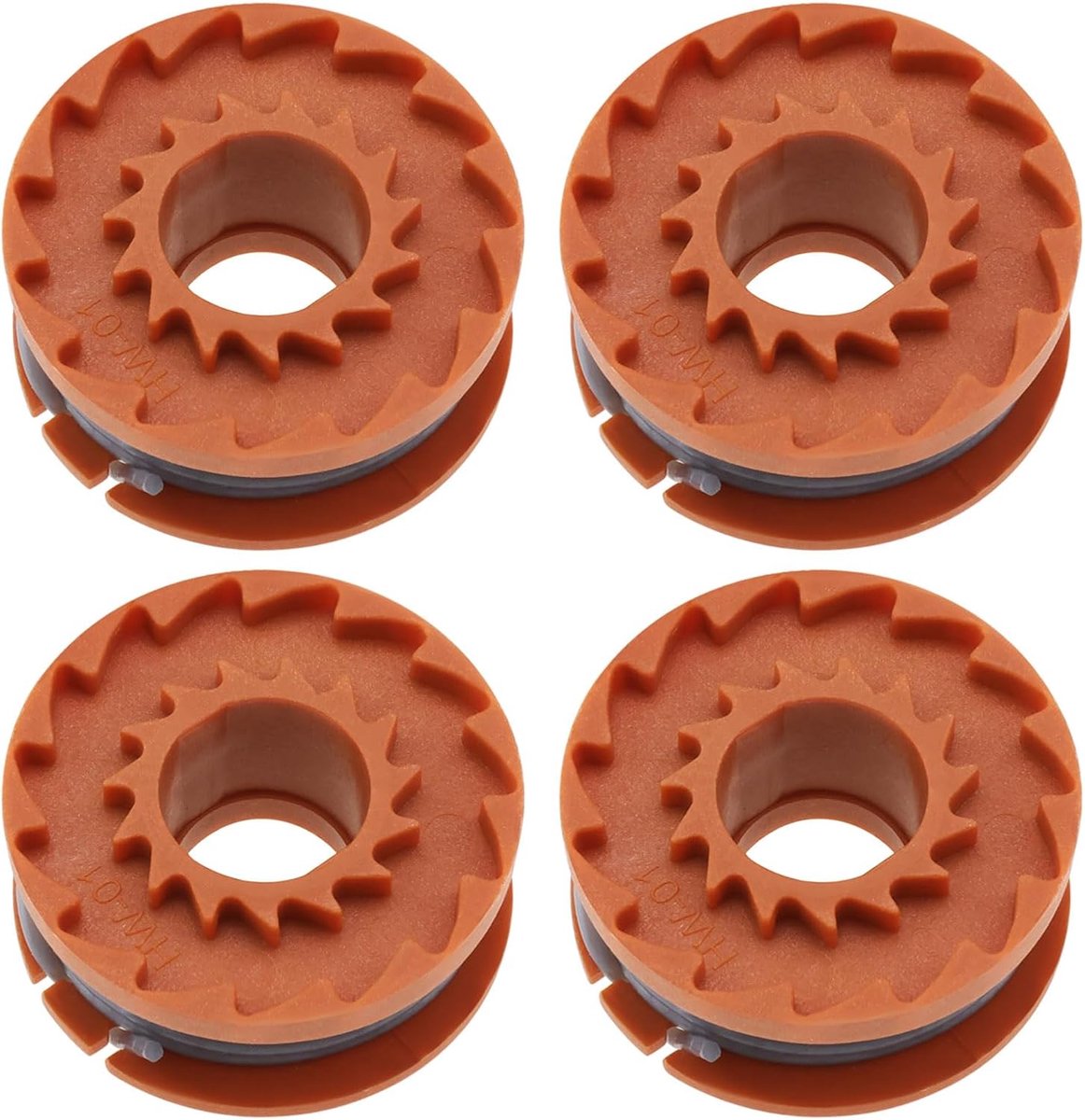 SnelShoppen - 4 Stuks Grasmaaier Spoel Draad 40.5 x 17.5mm, Geschikt voor 18V Accu Grastrimmer, 2.5m Lengte, 1.5mm Dikte, Duurzaam Kunststof, Tuin, Gr