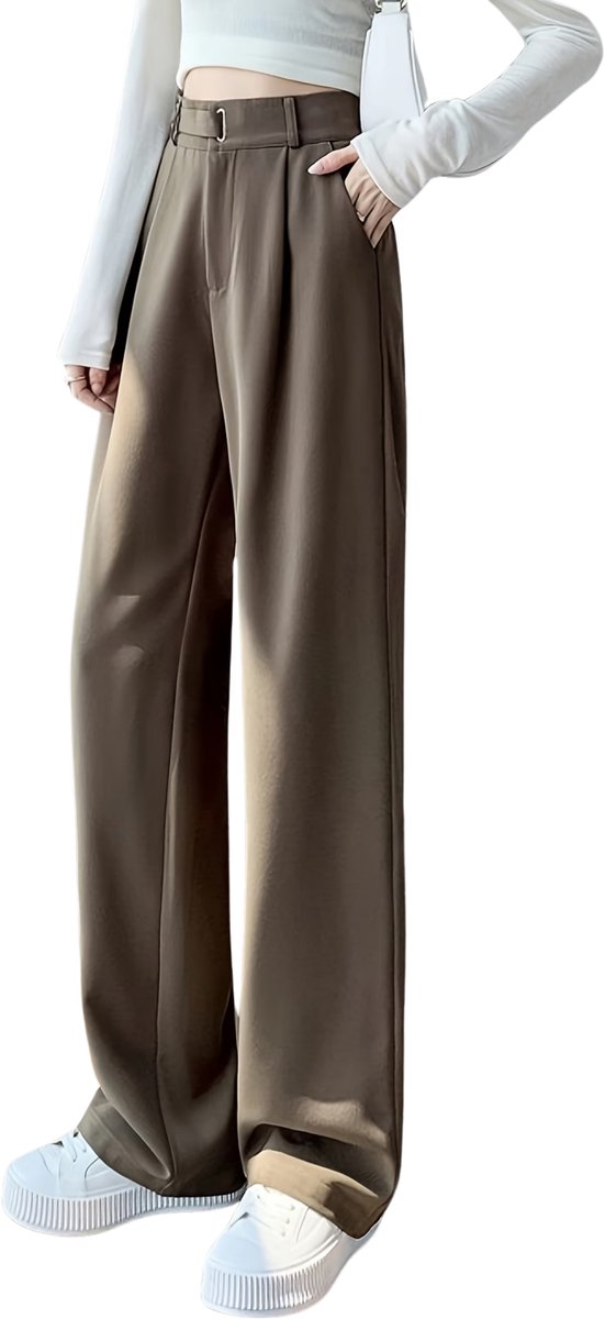 Currero Pantalon Dames Chino Golfbroek Nette Broek Met Elastische Tailleband Volwassenen Champagne