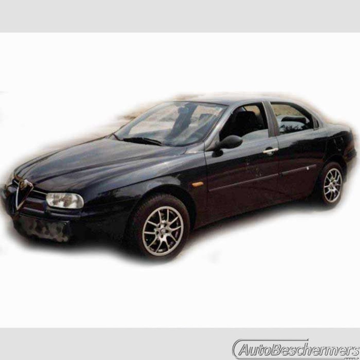Stootlijsten set zwart voor Alfa Romeo 156 Sedan 1997-2006. De stootstrips zijn zelfklevend. Set a 4 stuks. (#0005)