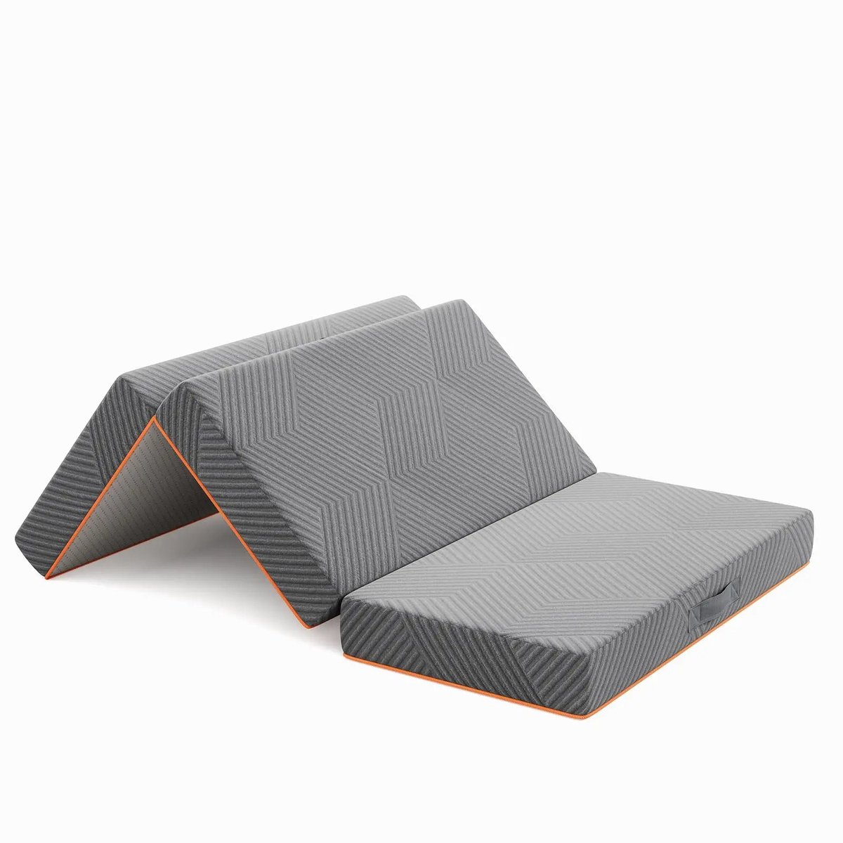 Stervia Traagschuim Matras - Slaapmat - Opvouwbaar - Vormt Naar Lichaam - Antislip Onderzijde - Makkelijk Mee Te Nemen - Grijs - 90 × 200 × 15 cm
