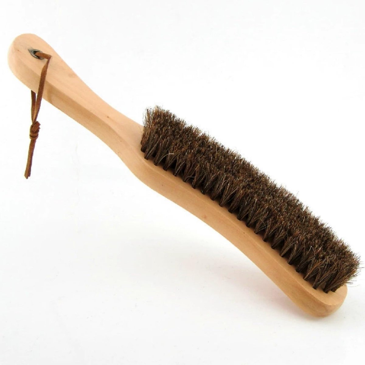 SnelShoppen - Horse Hair Brush - Houten Handvat, Zachte Kledingborstel, 27 cm, Effectieve Pluis- en Dierenharenverwijderaar voor Kostuum, Mantel, Meub