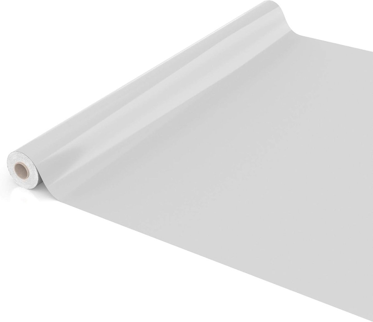 SnelShoppen - Wasbare Tafelkleed Lichtgrijs 180x140 cm - Glanzend PVC, Voor Binnen en Buiten, Tuin, Feest, Camping, Geschikt voor Kinderen, Eenvoudig
