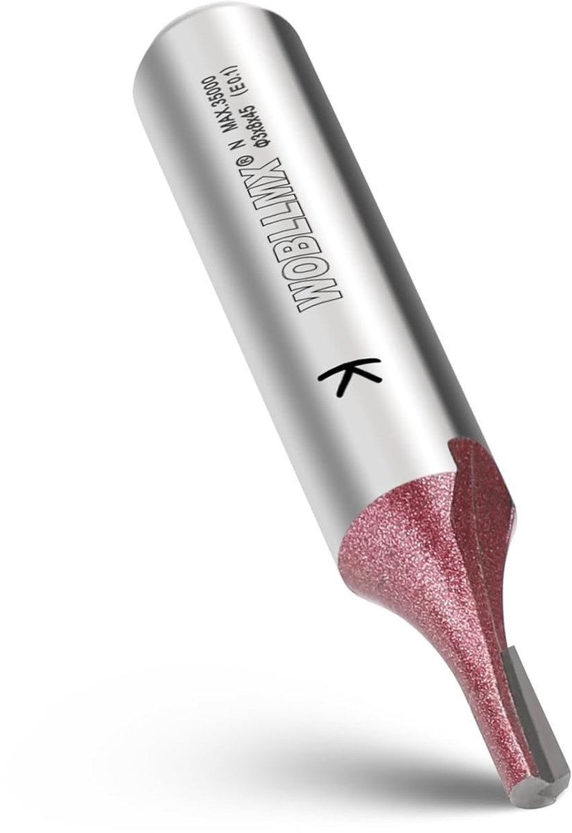 SnelShoppen - Professionele Tungsten Carbide Frees Cutter voor Hout, 8 mm Schacht, Ø 3 mm, Werklengte 8 mm, Precisie Gereedschap voor Diverse Freesbeu