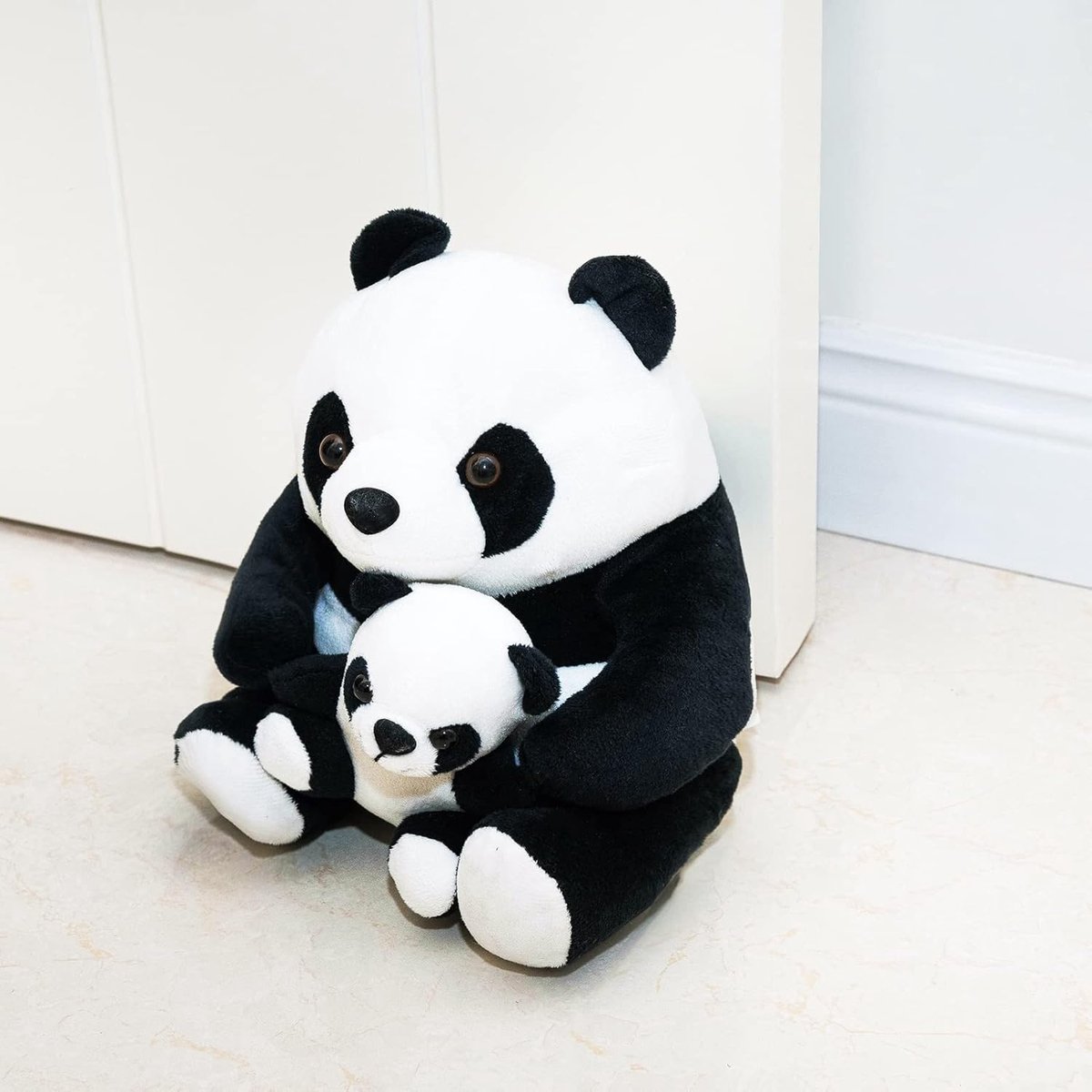 SnelShoppen - Decoratieve Zware Deurstopper Panda voor Thuis en Kantoor - Schattige Dierenstopper van Stof, Perfect voor Kinderen, Badkamer, Slaapkame