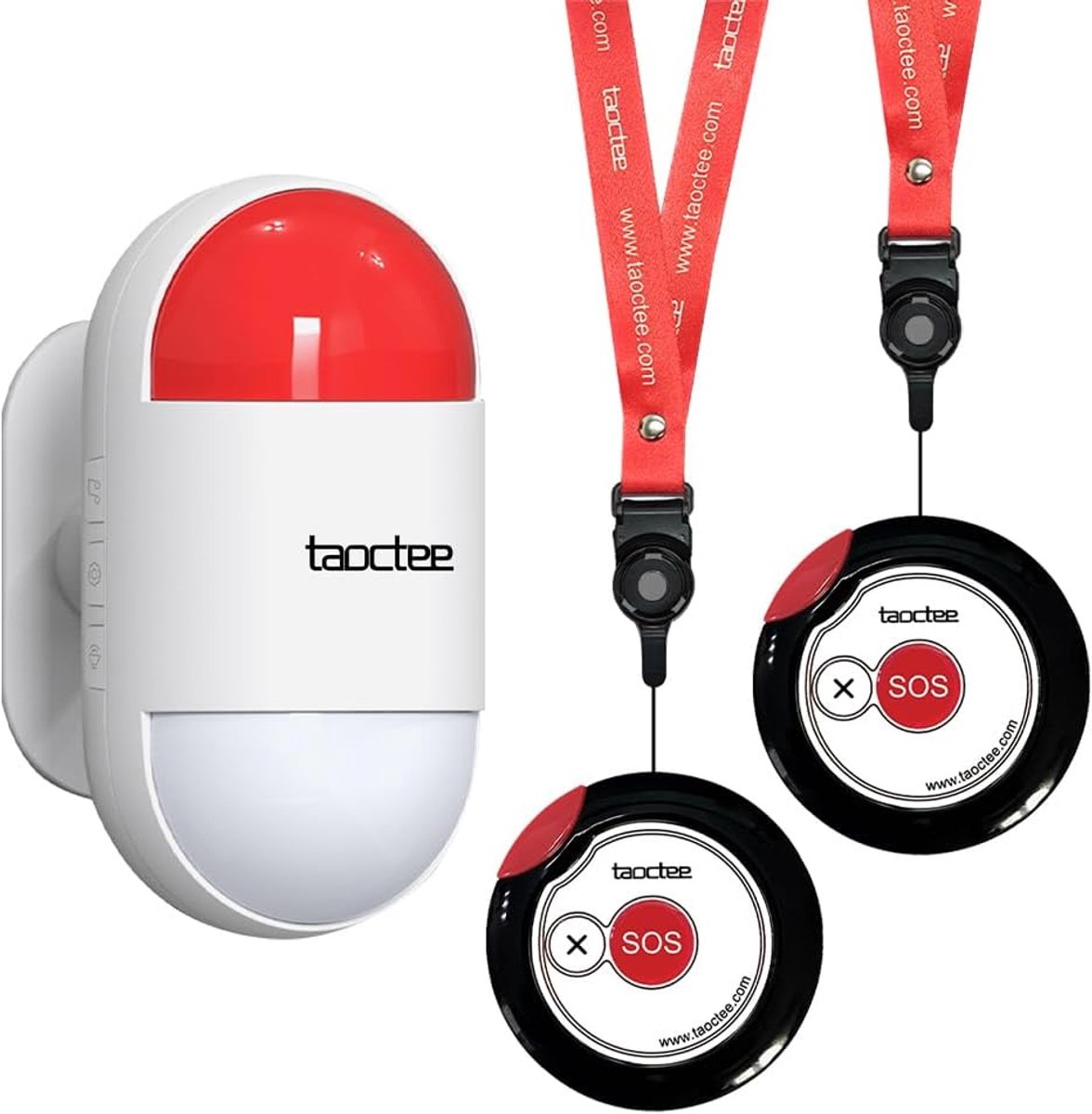 SnelShoppen - Panic Button Alarm voor Beveiliging, Noodsituatie Draadloze Sirene met Knop, Lichtgewicht en Compact met Koord, Alarm Voor Thuis, Bedrij