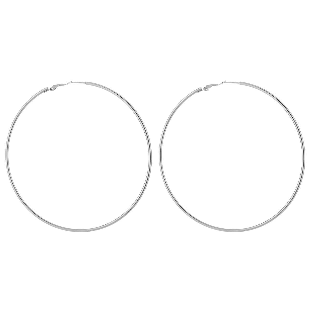 Stainless Steel Klassieke Extra Grote Hoops – Tijdloze & Minimalistische Oorringen – RVS - Zilver