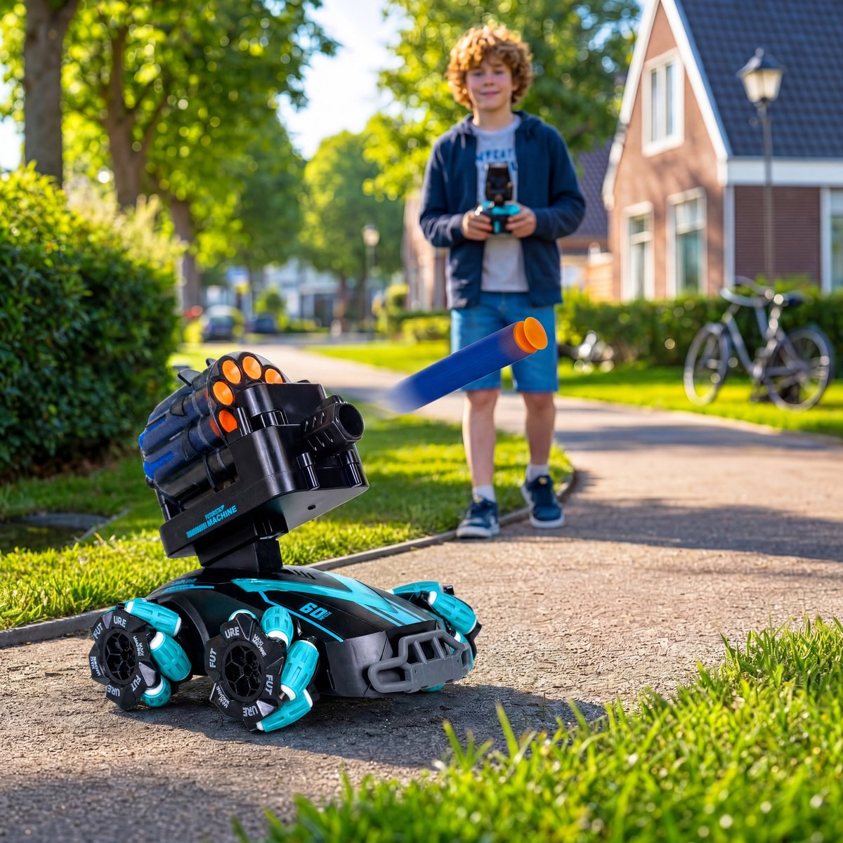 Silvergear Bestuurbare Auto met Schietfunctie - 2 Speelopties - RC Auto met Soft Bullets voor Binnen & Buiten - RC Car - Schietschijf - Interactief Speelgoed voor Kinderen - Cadeau voor Jongens en Meisjes - 6, 7, 8, 9, 10, 11, 12, 13, 14 Jaar - Zwart — afbeelding 7