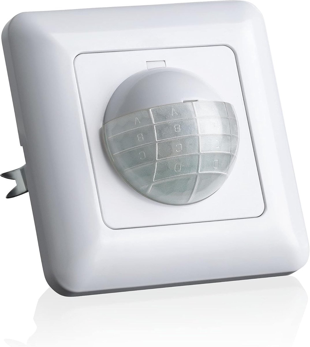 2x Bewegingsmelder Inbouw Binnen, LED geschikt, Detectiebereik 10m/190°, Wandmontage, regelbare Infrarood Sensor - Installatie 60x49x32mm | Geschikte led, infraroodsensor, programmeerbaar, bereik 10 m/190 °, installatie 60 x 49 x 32 mm, 2 stuks