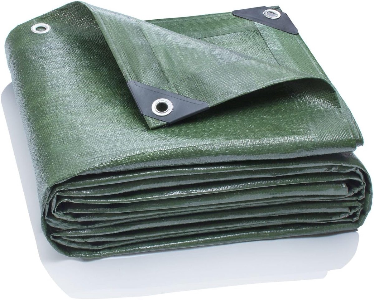 6x10m Afdekzeil PREMIUM 200g/m2 Groen - dekzeil - afdekhoes - zware kwaliteit