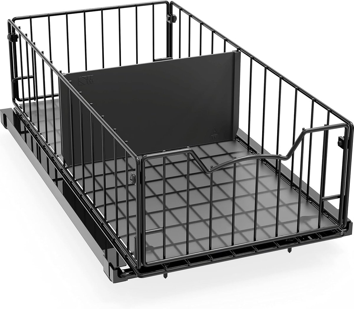 Uittrekbare kast schuifmand, zwart