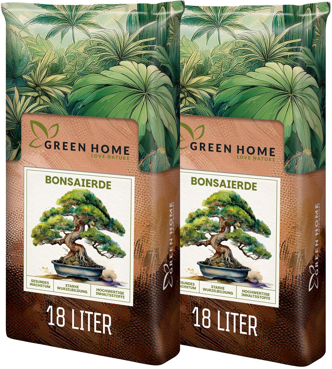 Green Home Love Nature Bonsai soil - bonsai aarde - 36 liter - met perliet en kokosvezels - voor binnen en buiten
