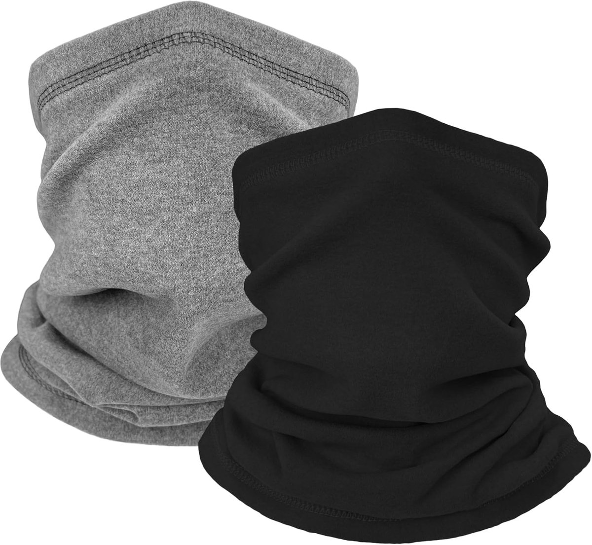 ehsbuy 2-pack lussjaal Dames winterfleece sjaal Buissjaal Warme neksjaals voor heren Thermische nekwarmer Multifunctionele sjaal Gezichtssjaal Ski Fietsen Hardlopen