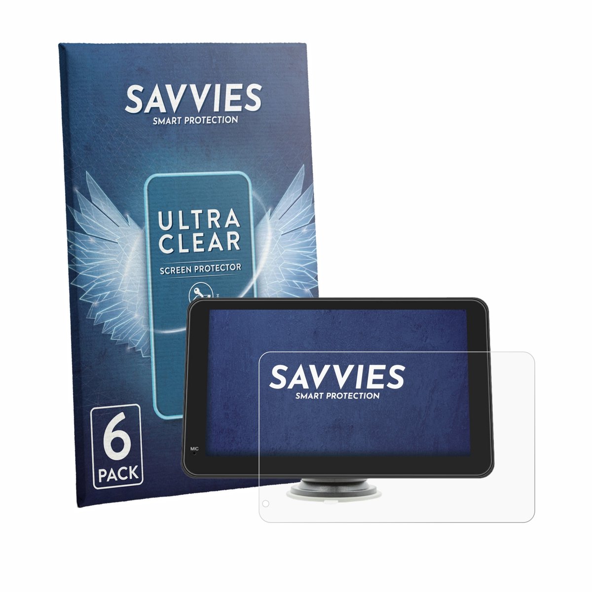 Savvies - Screenprotector voor geekmaxi SD7293A 7" - Folie Beschermfolie transparant 6 Stuks