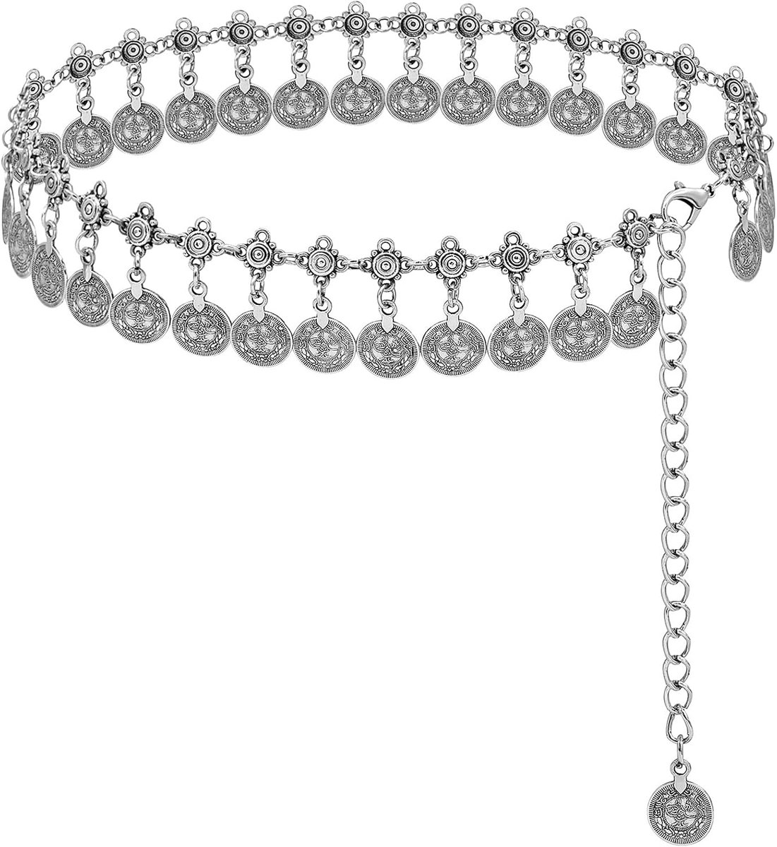 Western Chain Riem voor Vrouwen Concho Metalen Taille Ketting voor Jurken Western Cowgirl