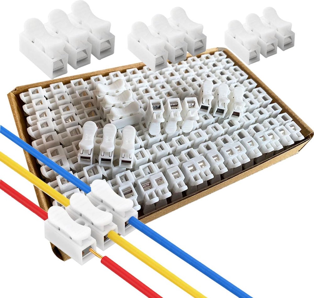 stuks, kabel snelkoppeling veerstekker, verlichting, voeding en auto bedrading aansluiting. CH3 driefasenkabel.