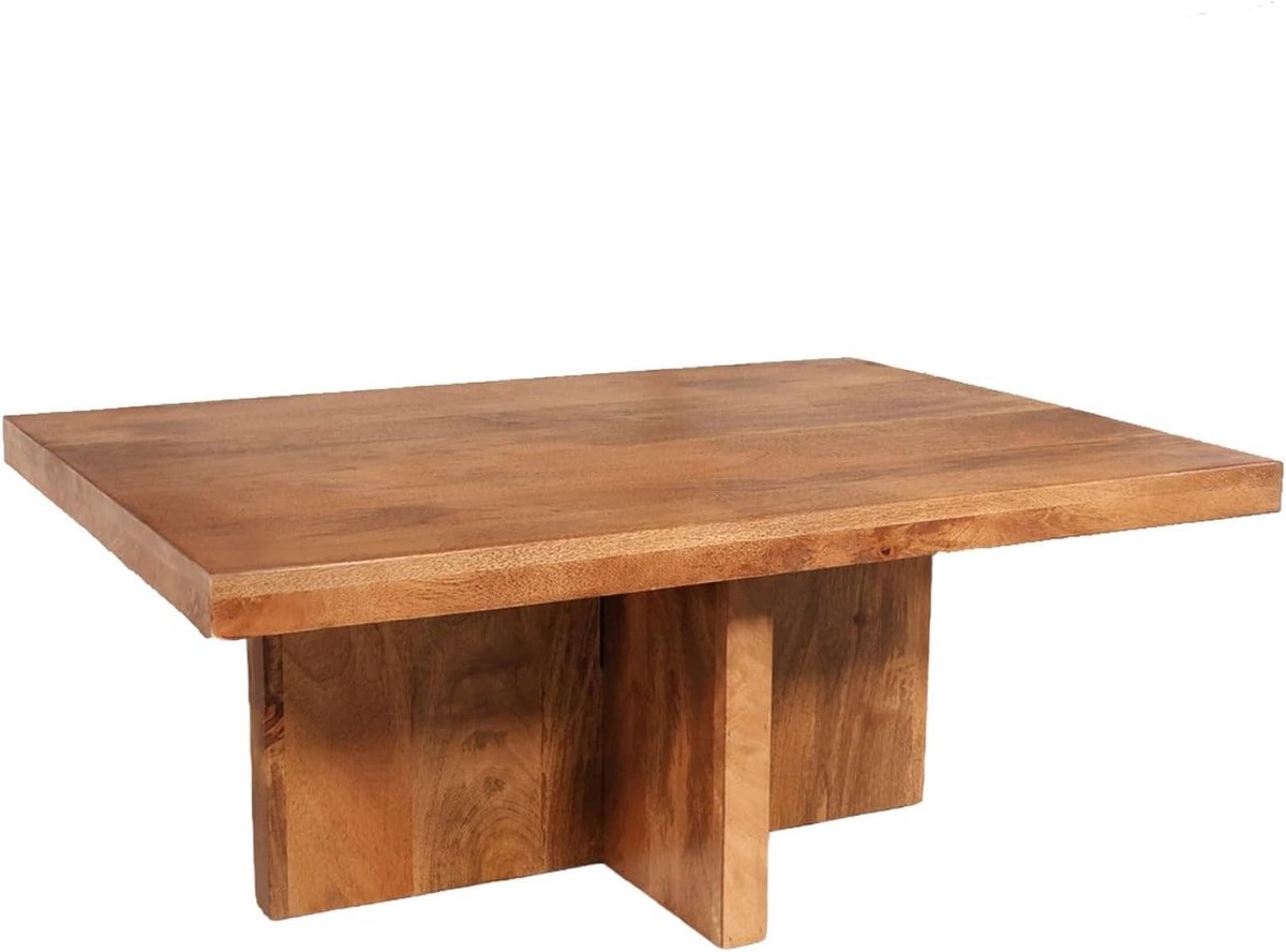 85cm mangohout Tori bruin duurzaam hout mango bijzettafel Japandi