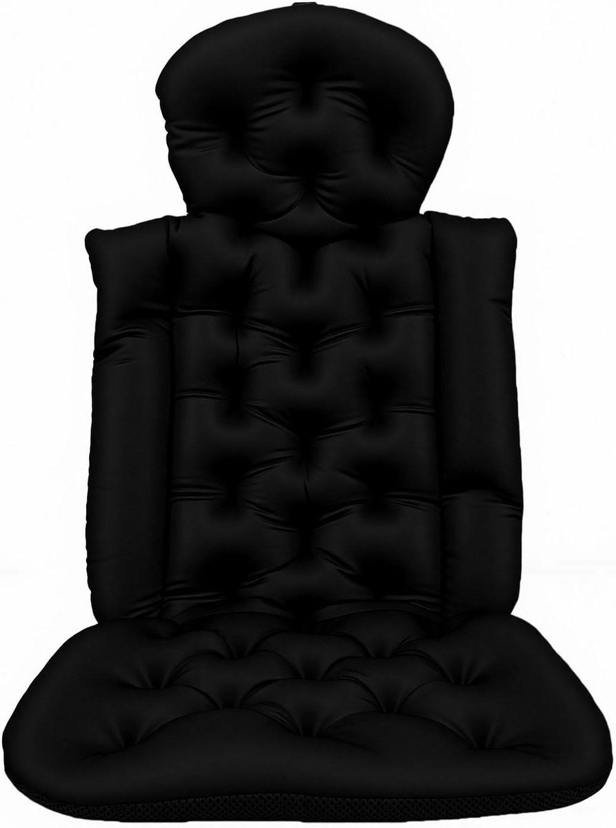 Badkuipkussen - Badkussen - Ontspannen in bad - Volledige lichaamssteun - 94x39 cm - Zwart