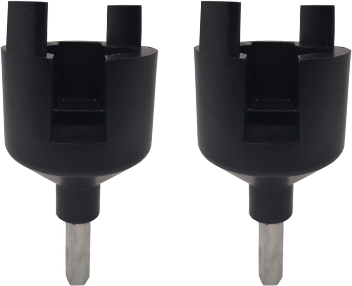 2 stuks elektrische hek boorkop voor isolatoren schroef, elektrische hek hekwerk palen kunststof Chuck sleutels voor boor maakt de isolator schroef sneller en gemakkelijker te installeren zonder handschroeven