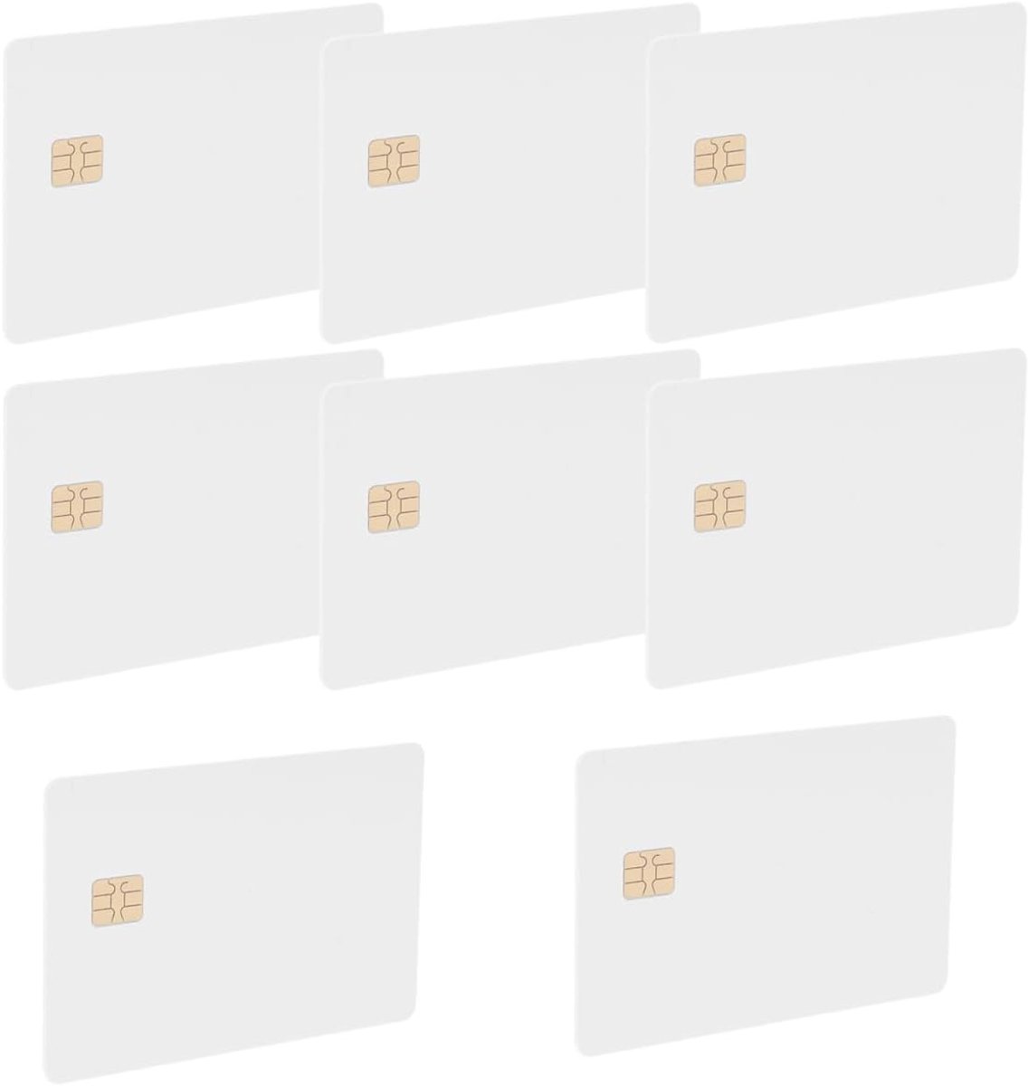 8 stuks informatiechipkaart blanco smartcard ID-kaarten valse kredietkaarten standaard ID-kaarten sublimatie visitekaartjes blanco smartcard wit pvc