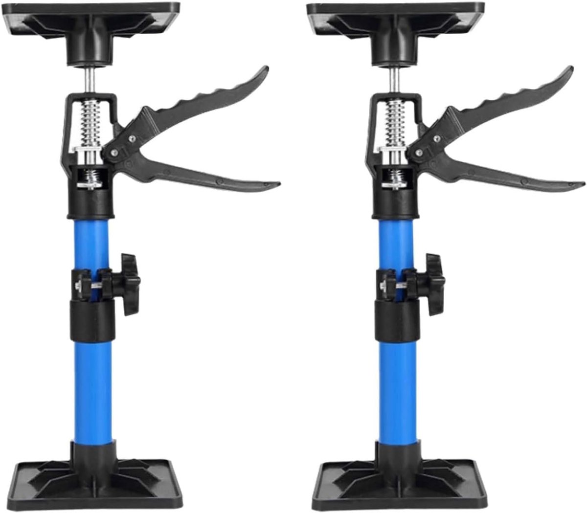 2 Stuks Plafondhefboom voor montage, verstelbaar 30-59 cm, telescoopsteun uittrekbaar, verstelbare plafondsteunen, telescoopsteunen steunstaaf, montagesteun, voor plafondmontage van gipsplaat