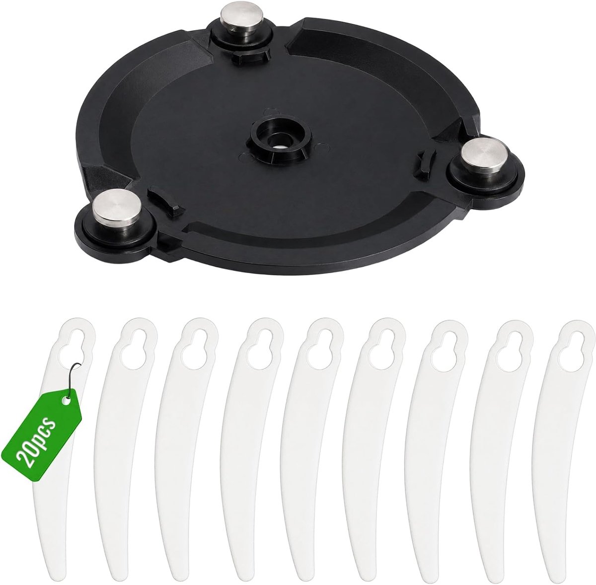 reserveschijf met 20 reservemessen, yisight grastrimmer reserveonderdelen, grastrimmer mes, voor Parkside grastrimmer Prta 20-Li A1 - Lidl Ian 311046