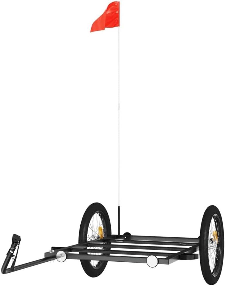 Fietskar - Fietsaanhanger Trolley - Goederen Vervoeren - Groot Draagvermogen - 135 x 68 cm - Zwart