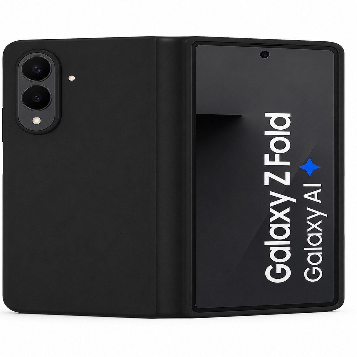 ChiGuard Hoesje Geschikt voor Samsung Galaxy Z Fold 8 - Hoesje - Back Cover Case - Zwart