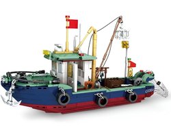 Zhe Gao C0356 Visserboot bouwset | City boat modelbouw | Classic Creator STEM speelgoed bouwpakket voor volwassenen en kinderen | Educatief decoratie DIY boot niet geschikt voor Lego | bouwdoos met 582 bouwstenen