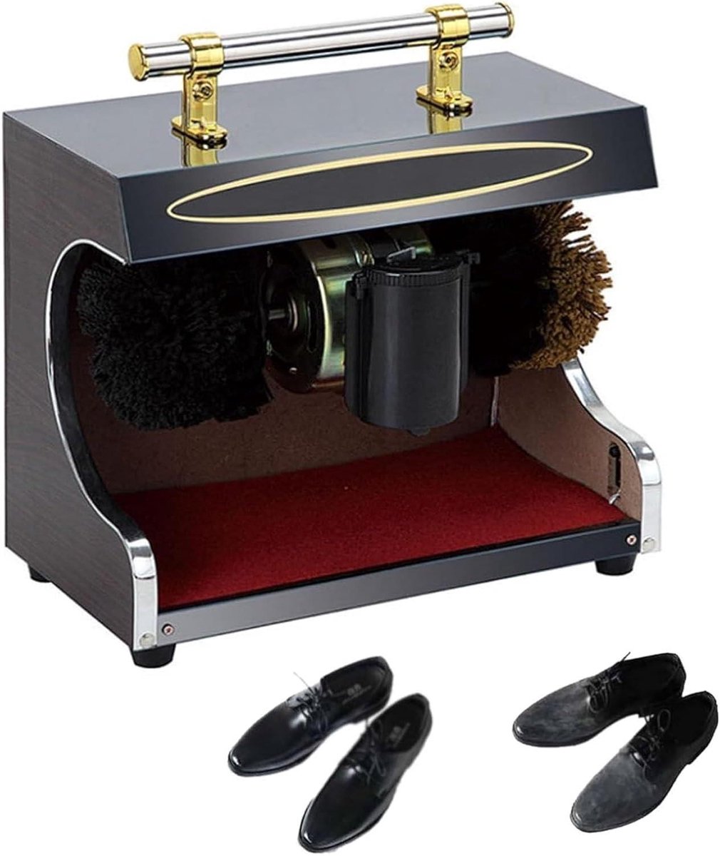 Automatische Schoenpoetser - Schoenpoetsmachine Schoen Glans - Schoenen Onderhouden - Dubbel Borstelsysteem - Niet Gespecificeerd - A