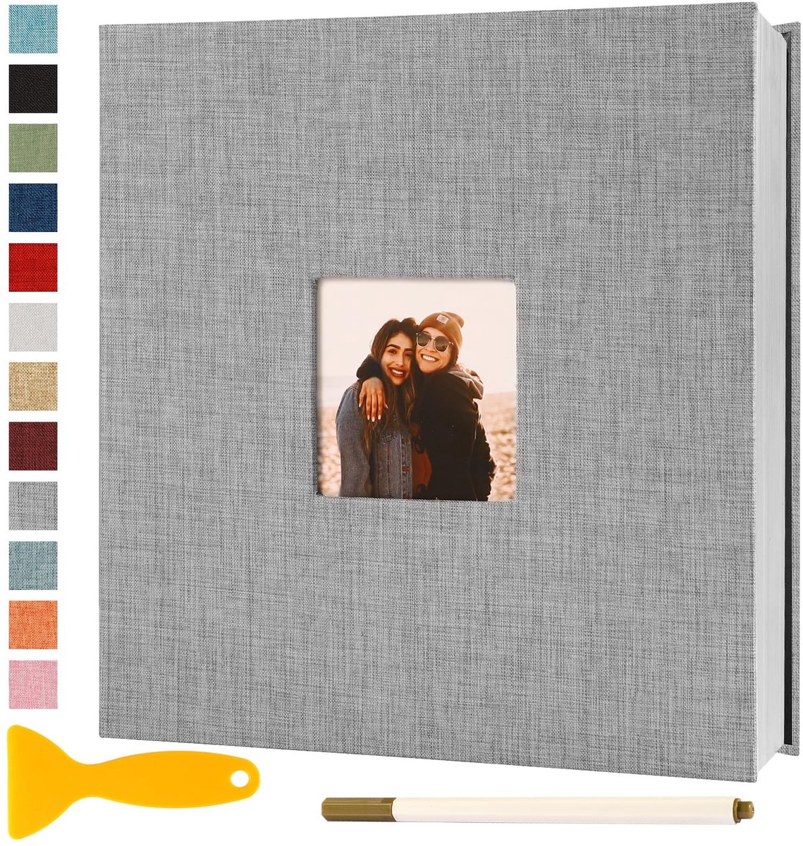 Omgoods - Fotoalbum Zelfklevend 28x27 - Scrapbook voor Baby, Bruiloft en Gastenboek