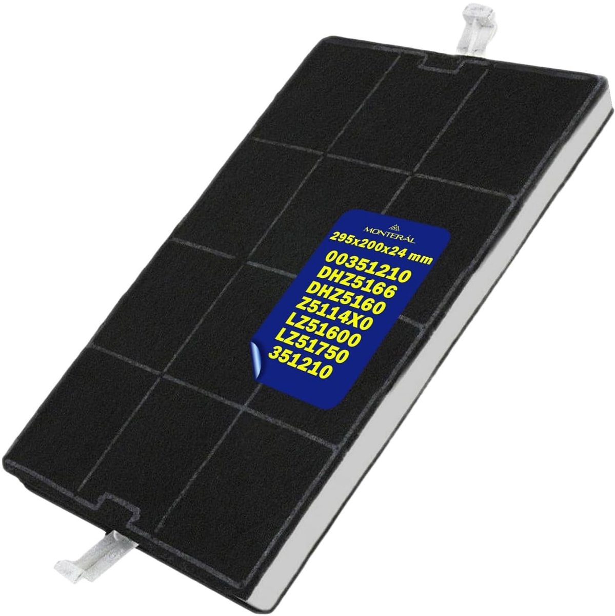 Omgoods - Actieve Koolfilter voor Afzuigkap 295x200x24 mm, Geschikt voor Bosch en Siemens