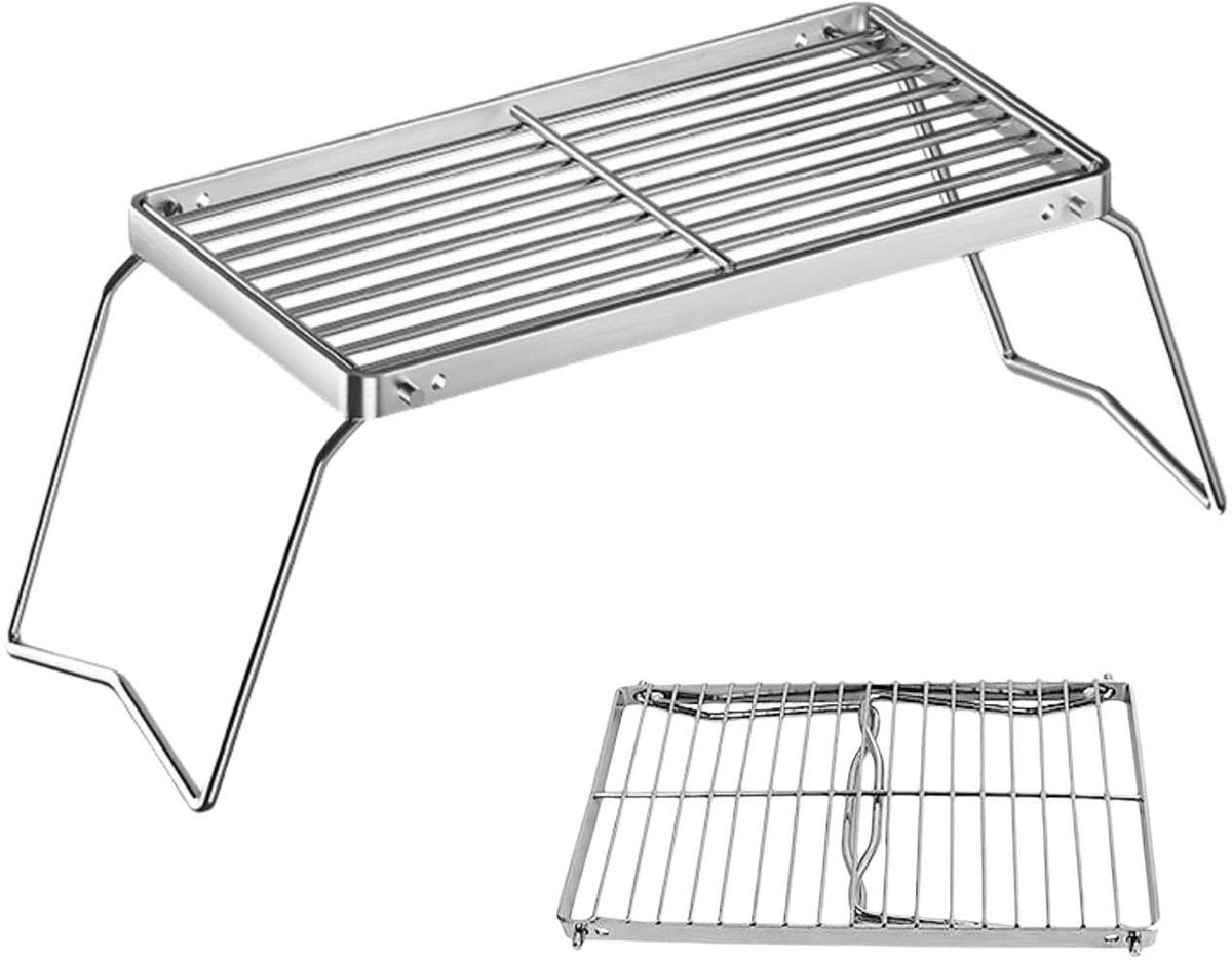 Omgoods - Draagbare Grillrooster voor Buiten - Vouwbaar Rooster van