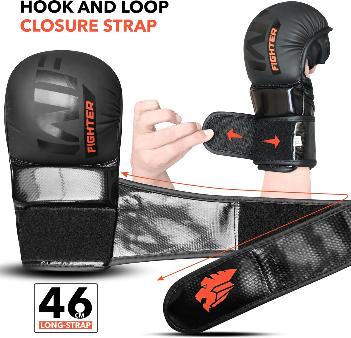 Omgoods - Sparring Handschoenen - Open Palm Halfvinger Handschoenen voor Kickboxing en Karate