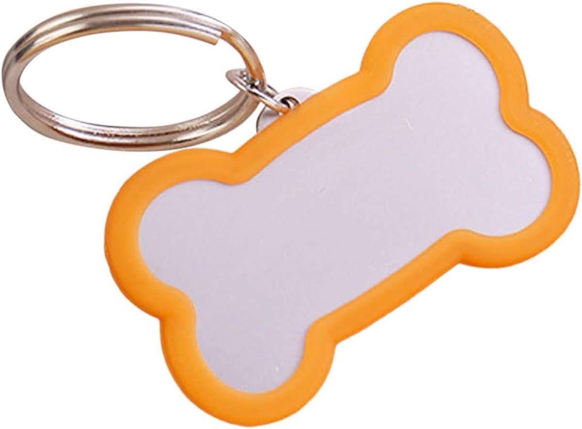 Huisdier ID Penning - Hondenpenning Kattenpenning - Veilige Identificatie - Dubbele Gravure - 41 x 23 cm - Oranje