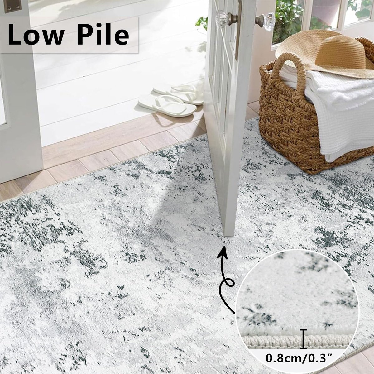 Omgoods - Moderne Loper Tapijt 80x250cm Wasbaar Vloerkleed voor Hal en Slaapkamer