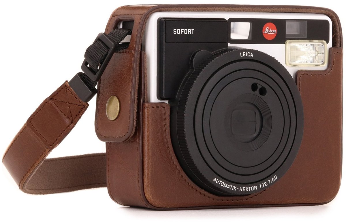 Omgoods - Leer Case voor Leica Sofort Instant Camera - Bruin en Stijlvol