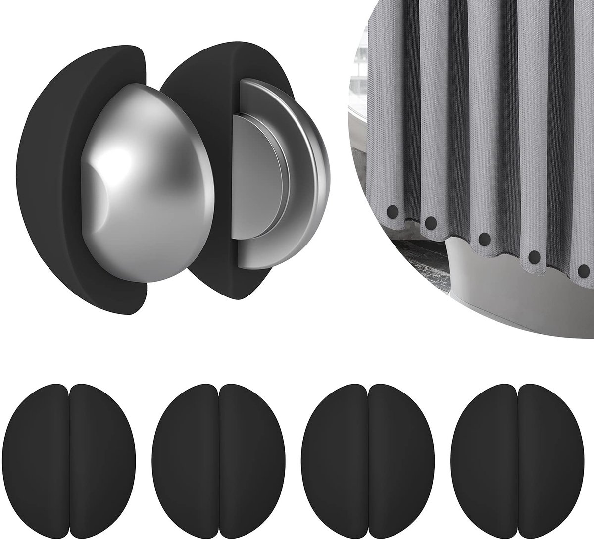 Omgoods - Douchegordijn Gewichten met Silicone Coating voor Stabiliteit