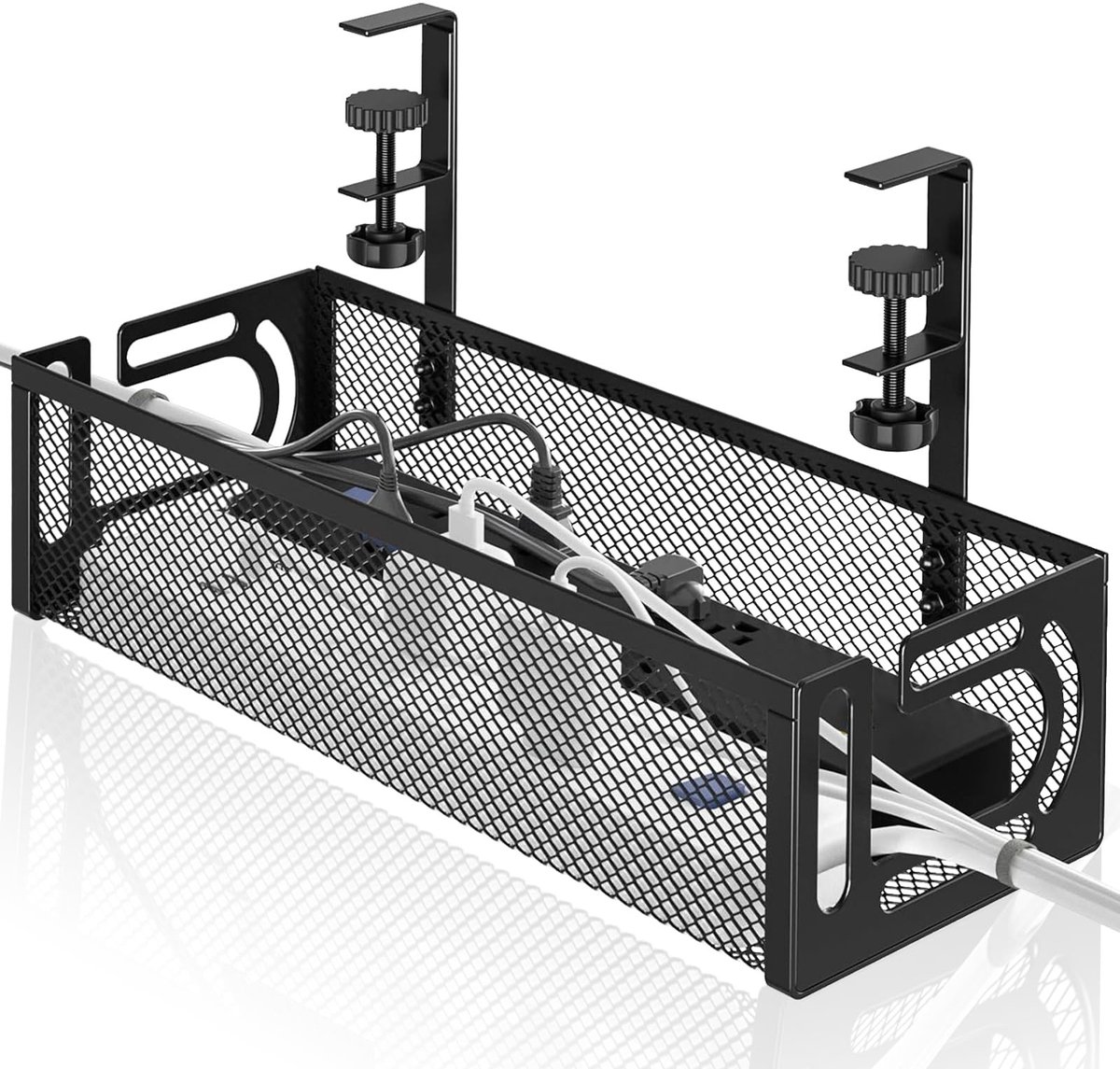 Omgoods - Kabelbak voor Bureau - Onder-Bureau Kabelbeheer en Organizer (Zwart)