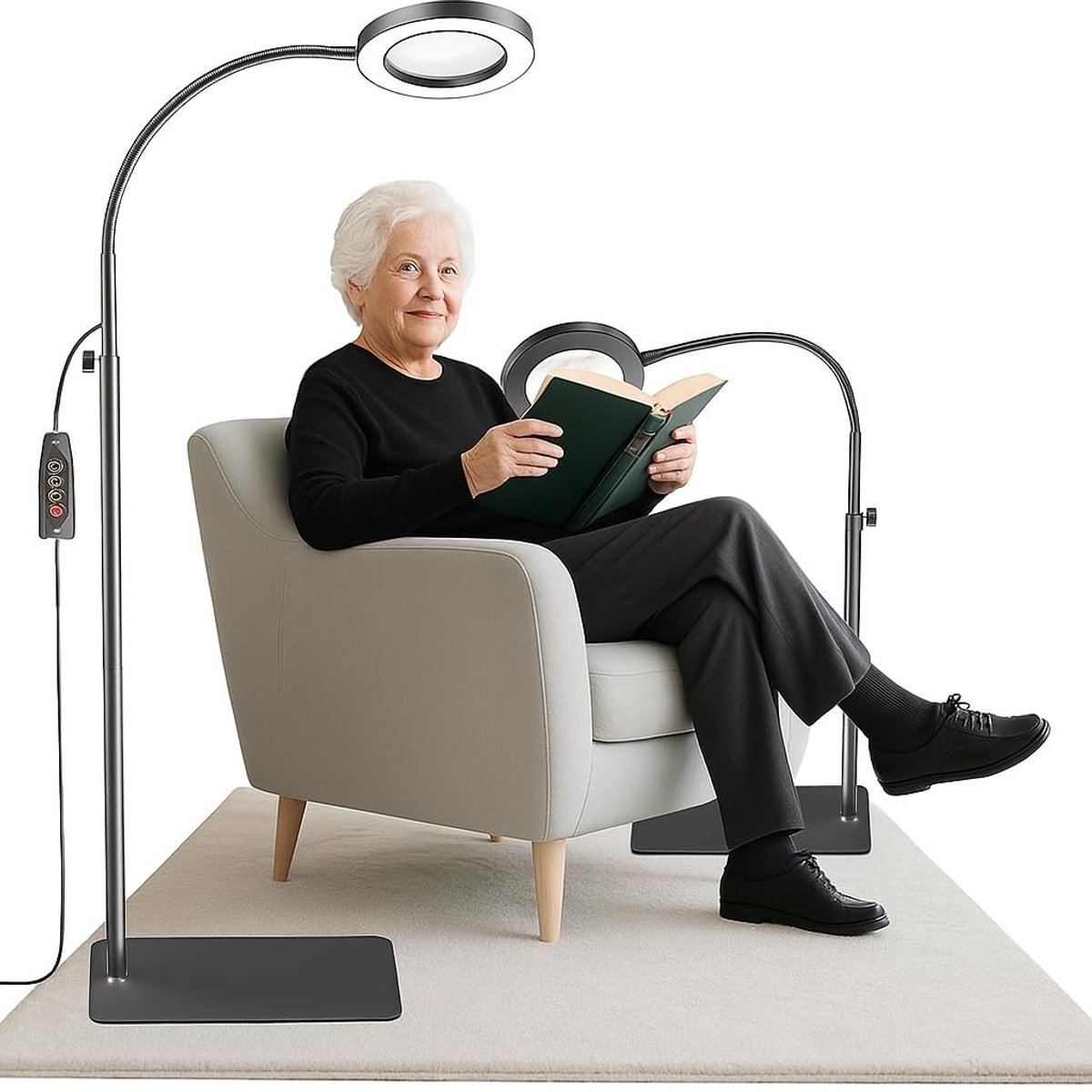 Omgoods - Vergrootglas met Licht en Statief - 10X/20X Verlichting voor Hobby en Handwerk