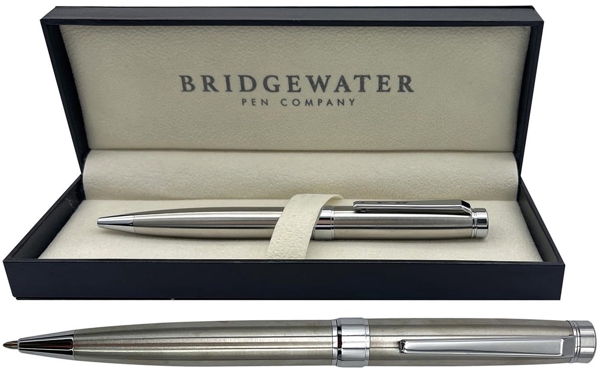 Omgoods - Executive Balpen Collectie - Verpakt in Luxe Doos met Stijlvolle Ontwerpen (Galway, Chrome)