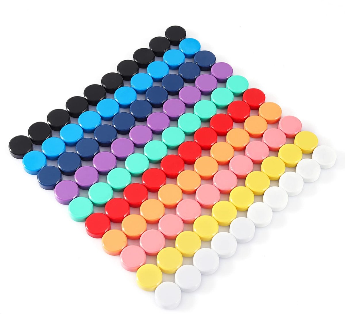 Omgoods - Kleurrijke Neodymium Magneten voor Whiteboard en Koelkast - 100 Stuks