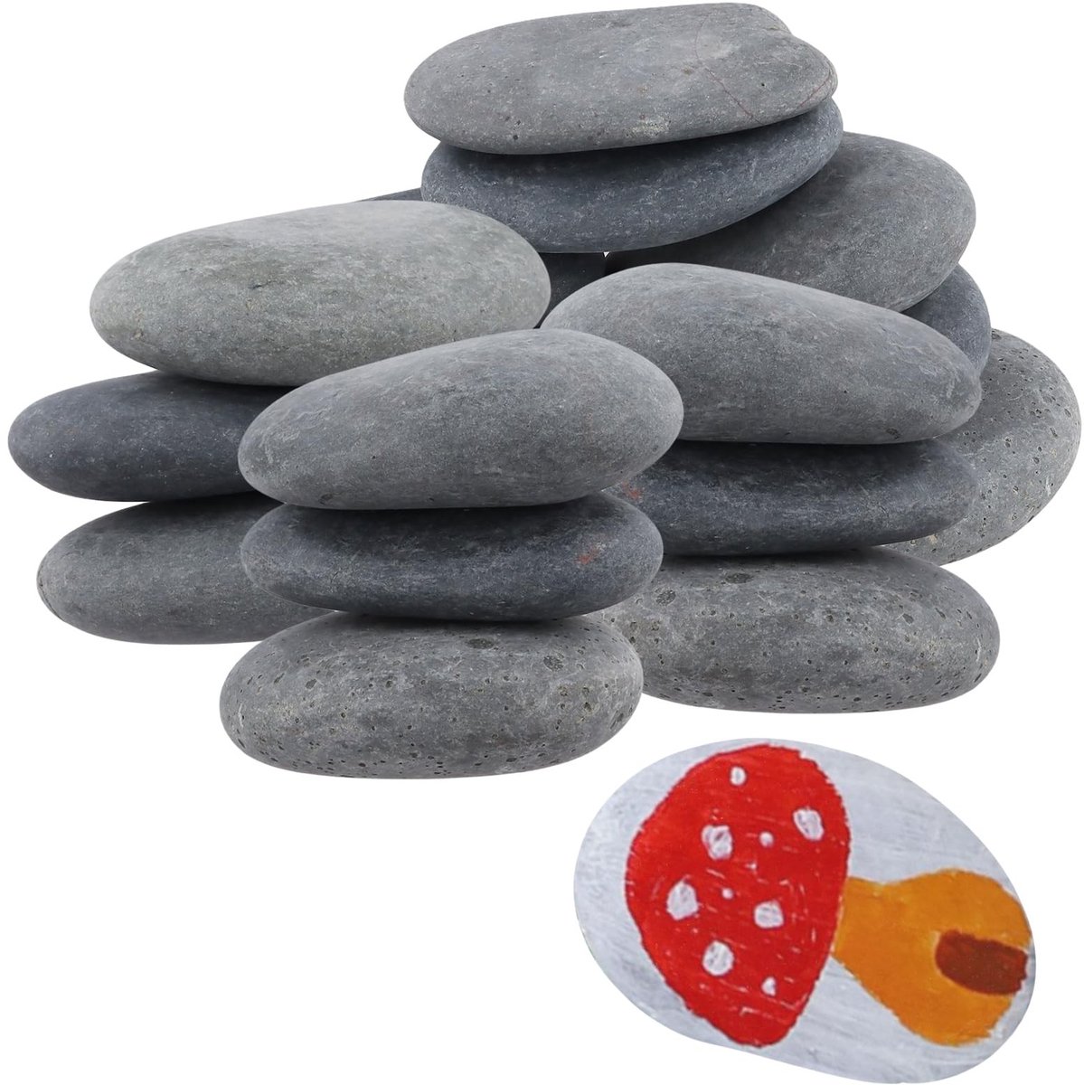 Omgoods - 20 Stuks Natuurlijke Schilderstenen voor Kunstprojecten, 5-8 cm