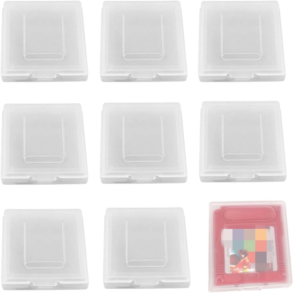 Ronte - Beschermende hoesjes voor Gameboy: 9 transparante enveloppen, cartridgebescherming voor diverse modellen.