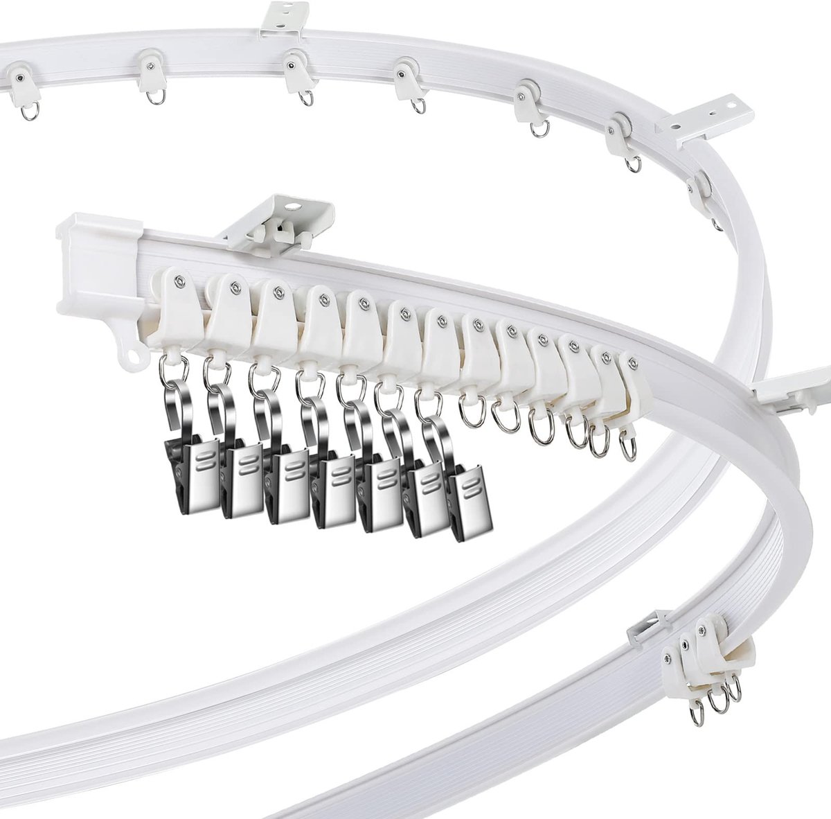 Omgoods - Buigbare Plafond Gordijnrail 3m - Flexibel en Ideaal voor Bay Windows en Room Dividers